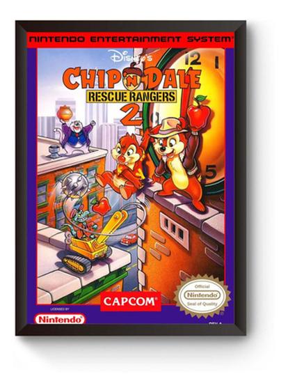 Imagem de Quadro Capa Chip 'n Dale 2 Nintendinho Poster Moldurado