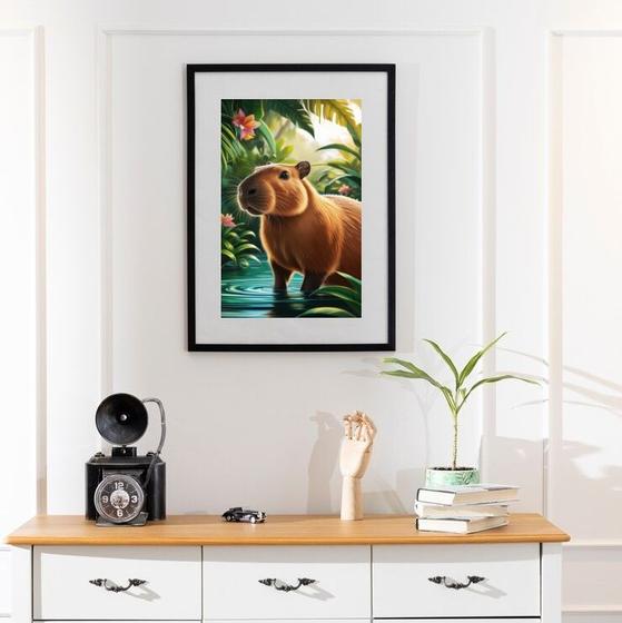 Imagem de Quadro Capivara Tropical - 60x48cm