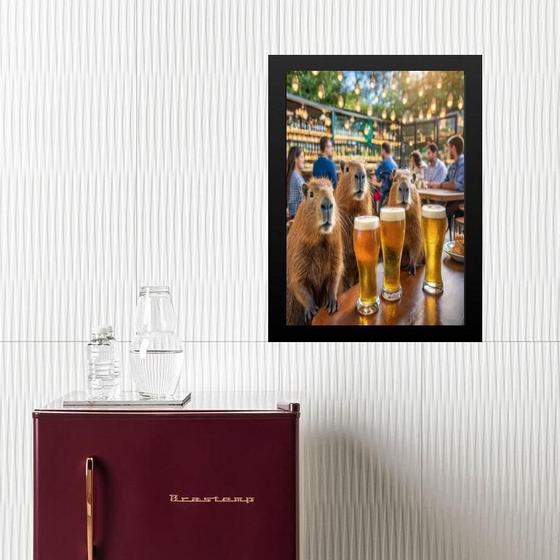 Imagem de Quadro Capivaras No Buteco 33X24Cm - Com Vidro