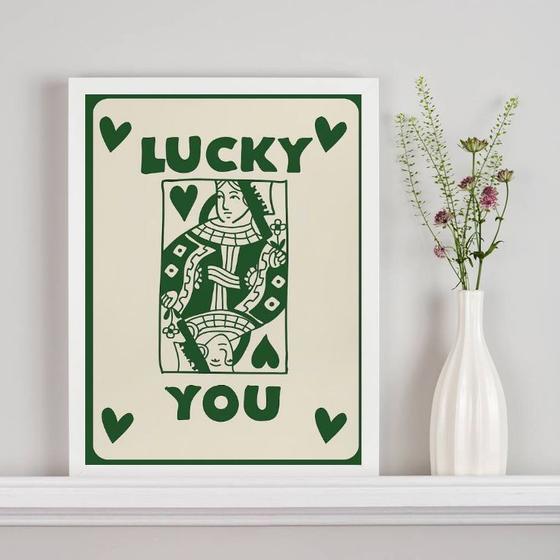 Imagem de Quadro Carta Baralho - Lucky You 24x18cm