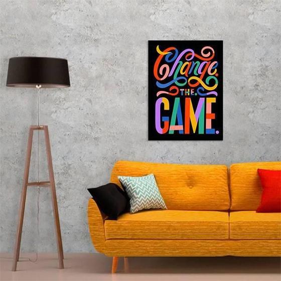 Imagem de Quadro Change The Game 24X18Cm - Com Vidro