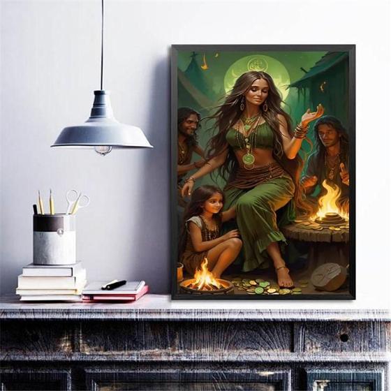 Imagem de Quadro Cigana Esmeralda - Prosperidade 33X24Cm - Com Vidro