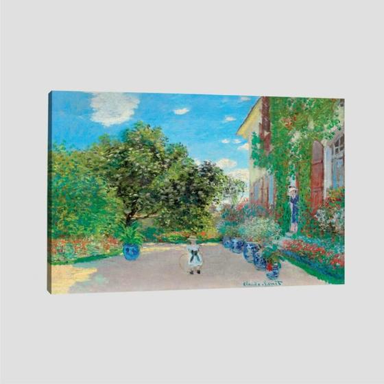 Imagem de Quadro Claude Monet Casa Do Artista Tela No Chassi 63X42Cm