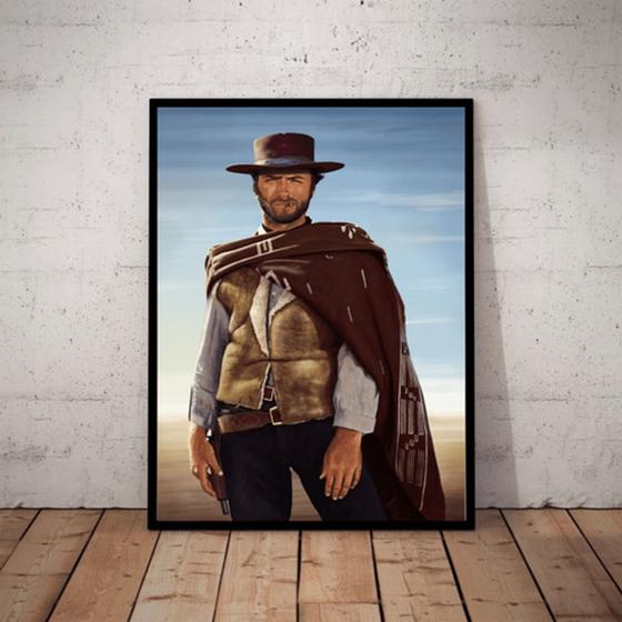 Imagem de Quadro Clint Eastwood Filme Faroeste Arte A3 42x29cm