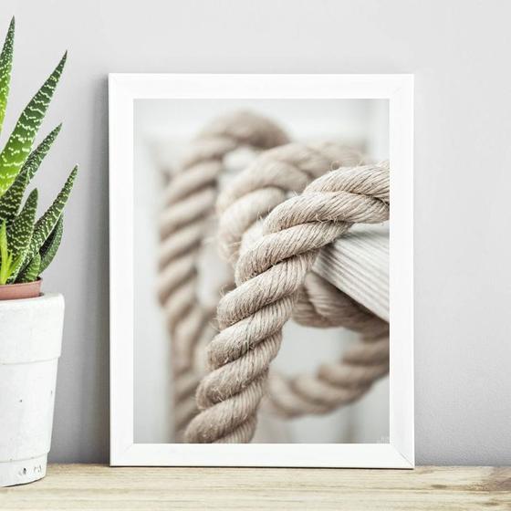 Imagem de Quadro Coleção Praia Soft - Corda 33x24cm - com vidro