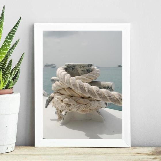 Imagem de Quadro Coleção Praia Soft - Corda Marina 24X18Cm - Com Vidro