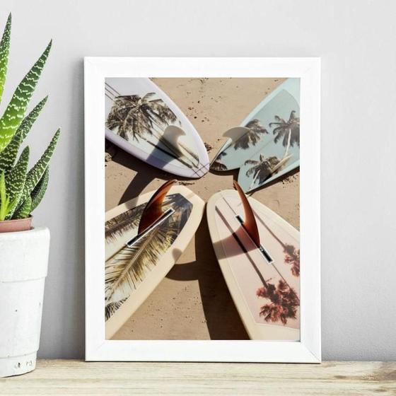 Imagem de Quadro Coleção Praia Surf - Pranchas 45X34Cm - Com Vidro