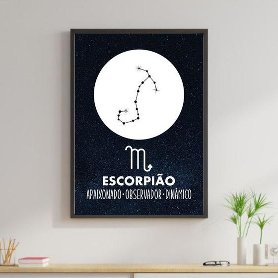 Imagem de Quadro Coleção Signos - Escorpião 33x24cm - com vidro