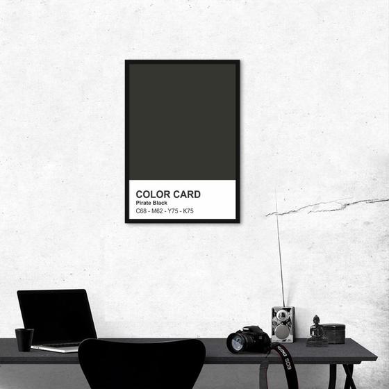 Imagem de Quadro Color Card Pirate Black 60x43 Caixa Preto Moldura Caixa, Preta