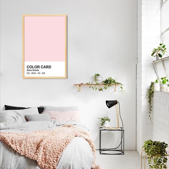 Imagem de Quadro Color Card Rose Quartz 43x30 Caixa Marfim Moldura Caixa, Marfim