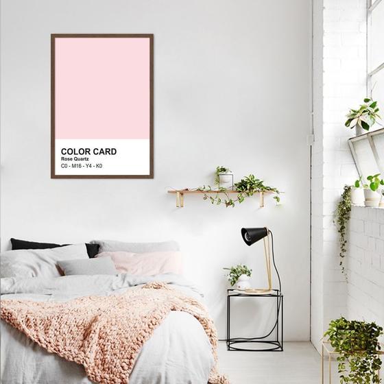 Imagem de Quadro Color Card Rose Quartz 86x60 Caixa Marrom Moldura Caixa, Marrom Cafe