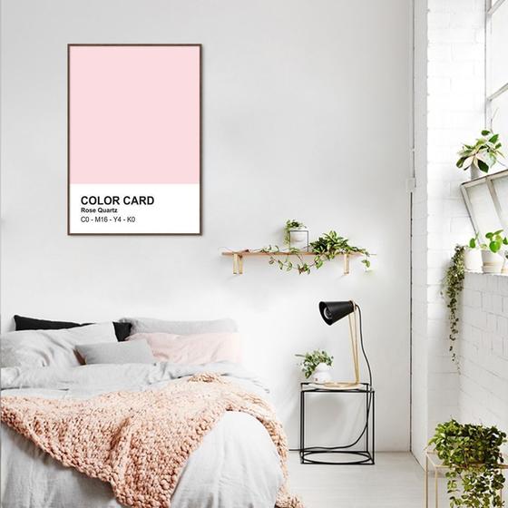 Imagem de Quadro Color Card Rose Quartz 86x60 Filete Marrom Moldura Filete, Marrom Cafe