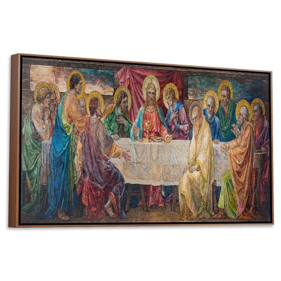 Imagem de Quadro Com Moldura A última Ceia Jesus Canvas 63x93cm ref05