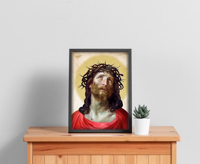 Imagem de Quadro Com Moldura Jesus Coroa de Espinho