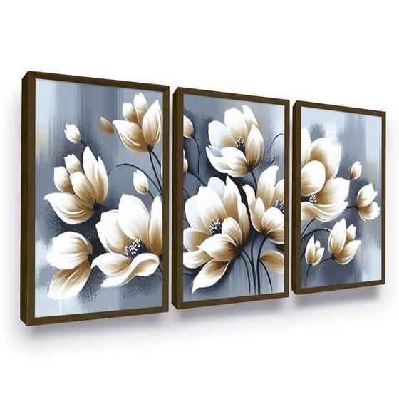 Quadro Com Moldura Para Sala Quarto Sala de Estar Flores