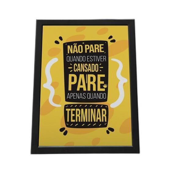 Imagem de Quadro Com Moldura Pare Apenas Quando Precisar
