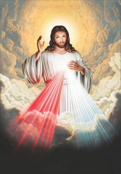 Quadro com Moldura Religioso Jesus Misericordioso Menor preço em Quadro com Moldura Religioso Jesus Misericordioso