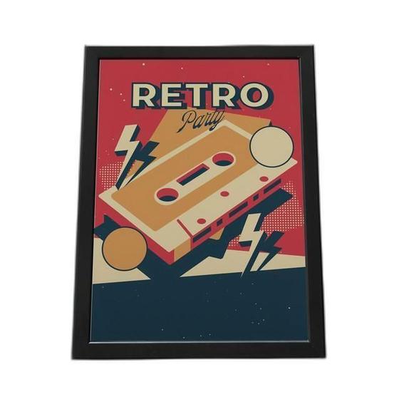 Imagem de Quadro Com Moldura Retro Party Fita