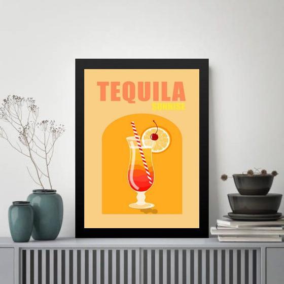 Imagem de Quadro Coquetel Tequila Sunrise 24x18cm - com vidro