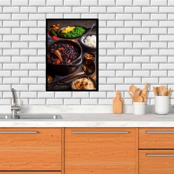 Imagem de Quadro Cozinha Fotografia Feijoada 33x24cm - com vidro