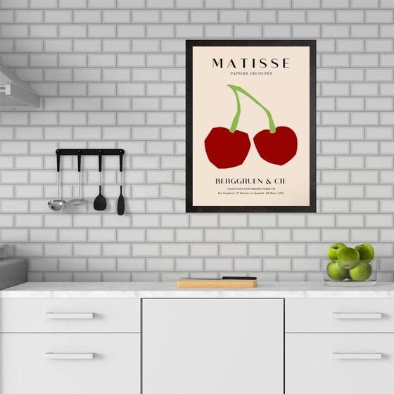 Imagem de Quadro Cozinha Matisse - Cerejinhas 45X34Cm - Com Vidro