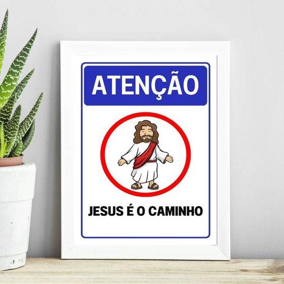 Imagem de Quadro Cristão - Jesus É O Caminho 24X18Cm - Com Vidro