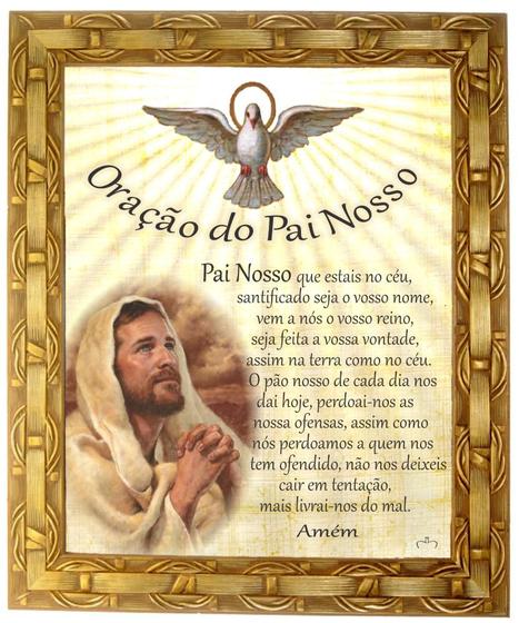 Imagem de Quadro Da Oração Do Pai Nosso, Mod. 01, Tam.30x25cm. Angelus