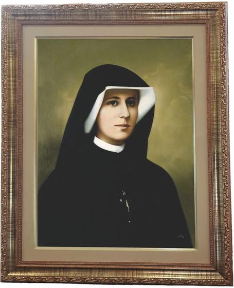 Imagem de Quadro da Santa Faustina, Mod. 01, Tam.53x43cm. Angelus