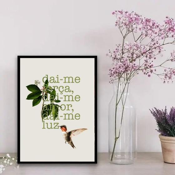 Imagem de Quadro Dai-me Força, AmorELuz 33x24cm