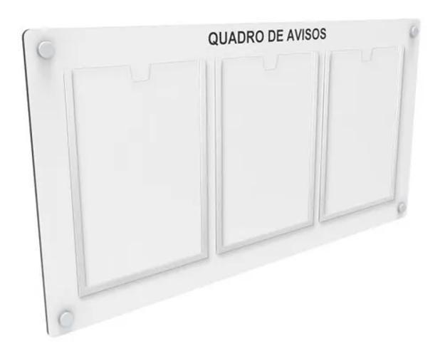 Imagem de Quadro De Aviso Com 3 Displays Acrílicos Para A41