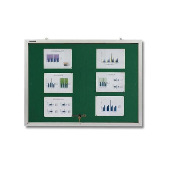 Quadro de Aviso com Porta de Vidro Feltro e Alumínio 90x120cm Board Net Menor preço em Quadro de Aviso com Porta de Vidro Feltro e Alumínio 90x120cm Board Net
