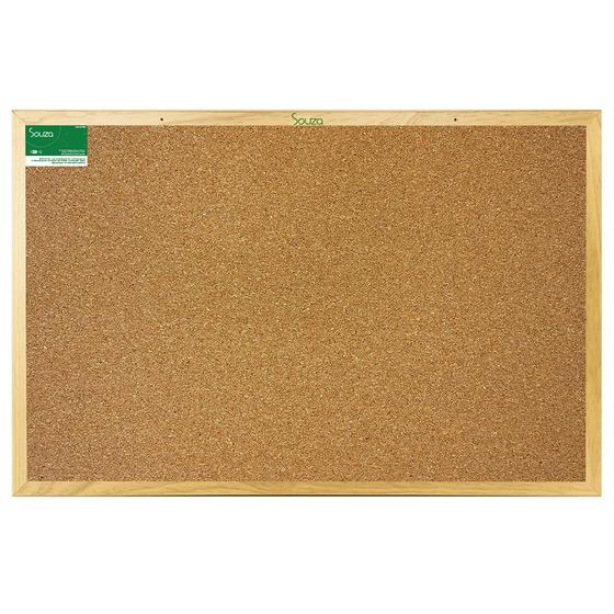 Quadro De Aviso Cortiça Moldura Madeira - 60x40cm - Mural Menor preço em Quadro De Aviso Cortiça Moldura Madeira - 60x40cm - Mural
