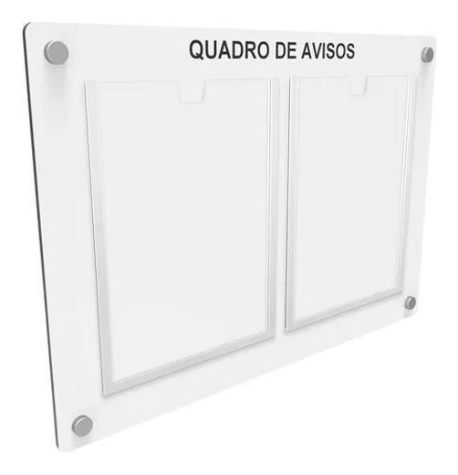 Imagem de Quadro De Aviso Gestao A Vista 2 Displays Acrilicos A4 6