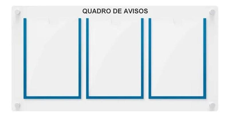 Imagem de Quadro De Aviso Gestao A Vista 3 Displays Acrilicos A4 5