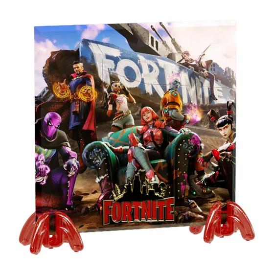 Imagem de Quadro de Azulejo Fortnite A-FTN5. Acompanha suportes de resina com design exclusivo
