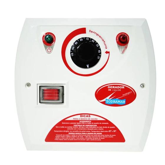 Imagem de Quadro de Comando Analógico para Sauna a Vapor Steam Inox e Compact Line Universal - Sodramar