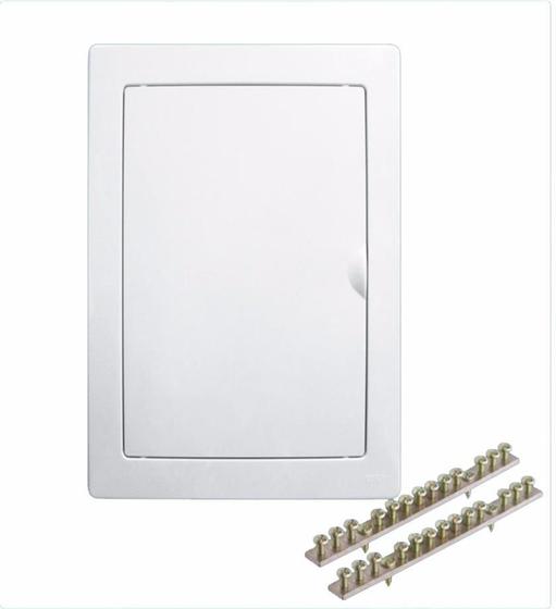 Quadro De Distribuição 16/24 + Barramentos Embutir Fame Menor preço em Quadro De Distribuição 16/24 + Barramentos Embutir Fame