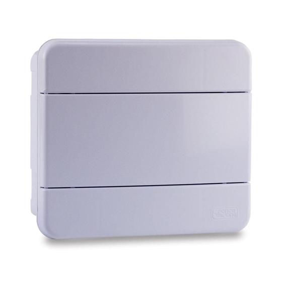 Imagem de Quadro de Distribuição P/ Embutir P/ 8 Disjuntores Din com Barramento - Force Line