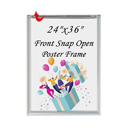 Imagem de Quadro de imagem de 24 x 36 polegadas - 24x36 Poster Frame Frame Montagem Document Certificate Frame Frame Frame - Alumínio com 1 PVC Transparente Protective Film, 1" Perfil Silver Wall Mounted Display Picture/Photo