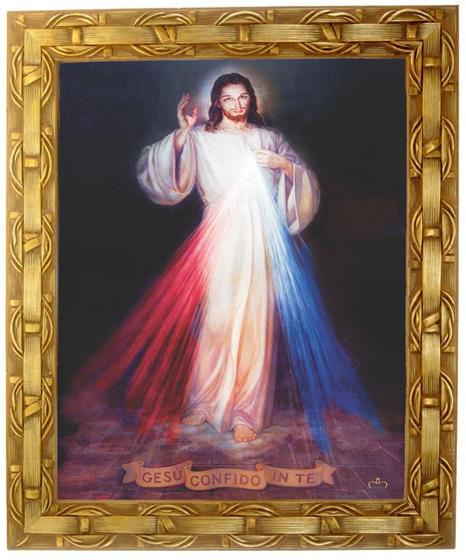 Imagem de Quadro De Jesus Misericordioso, Mod. 04, Tam30x25cm. Angelus