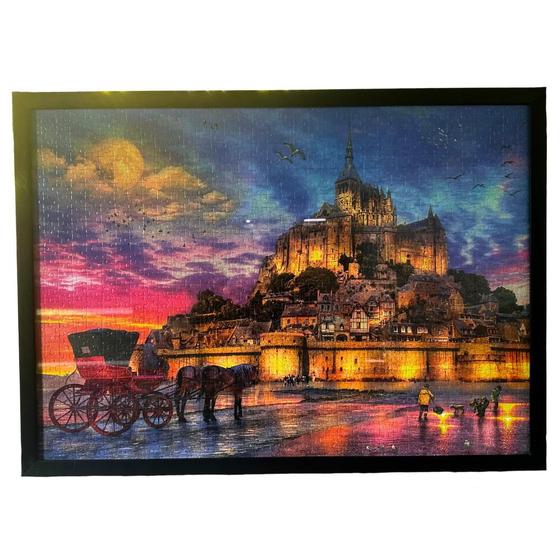 Imagem de Quadro de Quebra-Cabeça - Luar em Monte Saint-Michel - 1000 PÇ