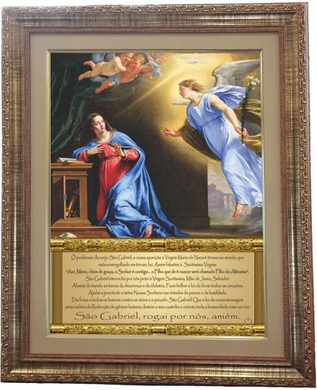 Imagem de Quadro De São Gabriel, Com Oração, Mod.05, Med 53x43 Angelus