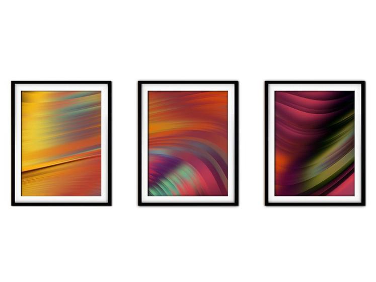 Imagem de Quadro decor 30x66 canvas formas abstratas mod 179