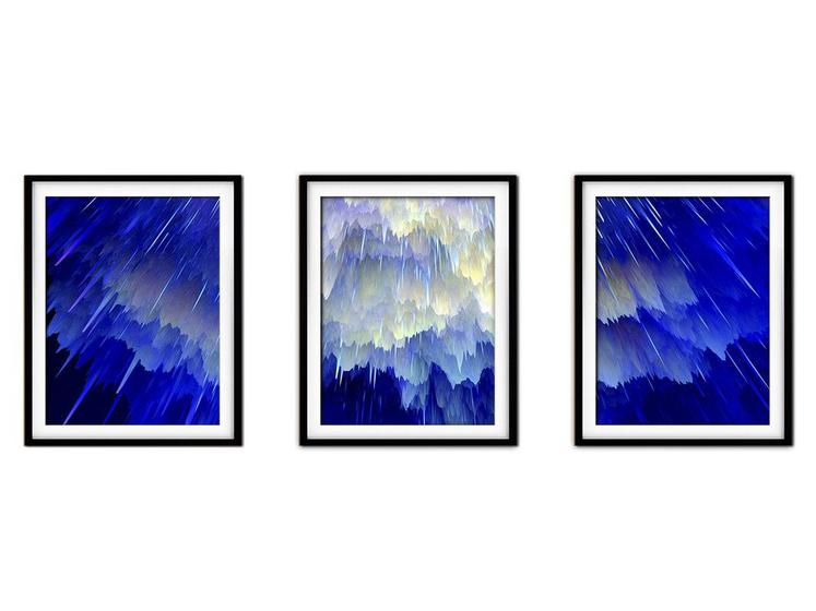 Imagem de Quadro decor 55x110 canvas formas abstratas mod 184