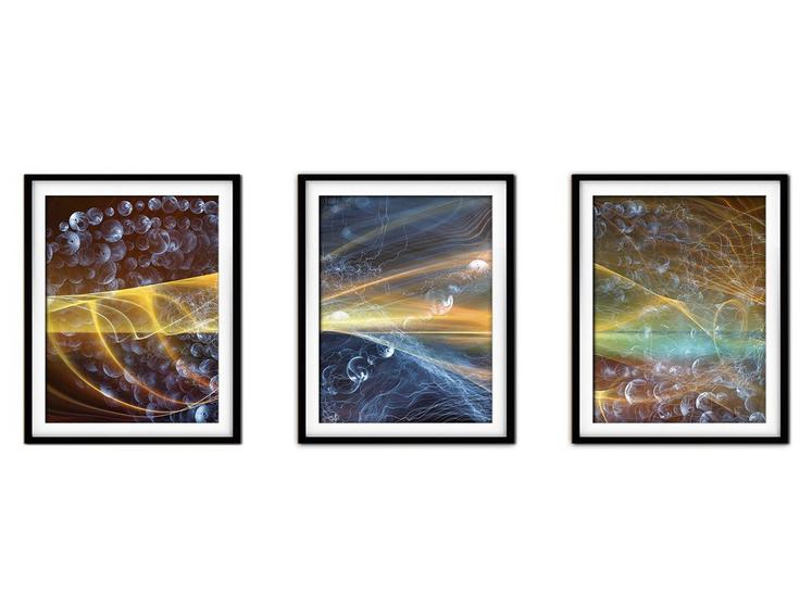 Imagem de Quadro decor canvas 45x96 universo colorido mod 205