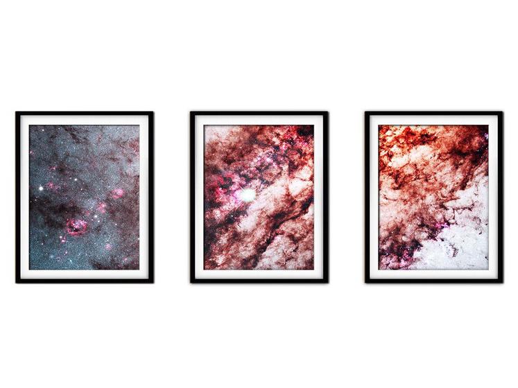 Imagem de Quadro decor canvas 55x110 universo colorido mod 155