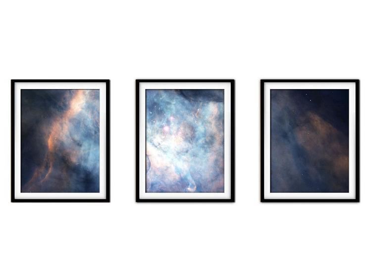 Imagem de Quadro decor canvas 55x110 universo colorido mod 22