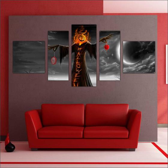 Imagem de Quadro Decoração Halloween Mosaico 5 Peças TT4