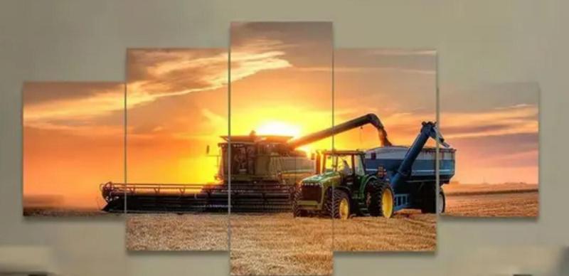 Imagem de quadro decorativo 115 x 60 5 pçs 4 k agricultura sala de estar