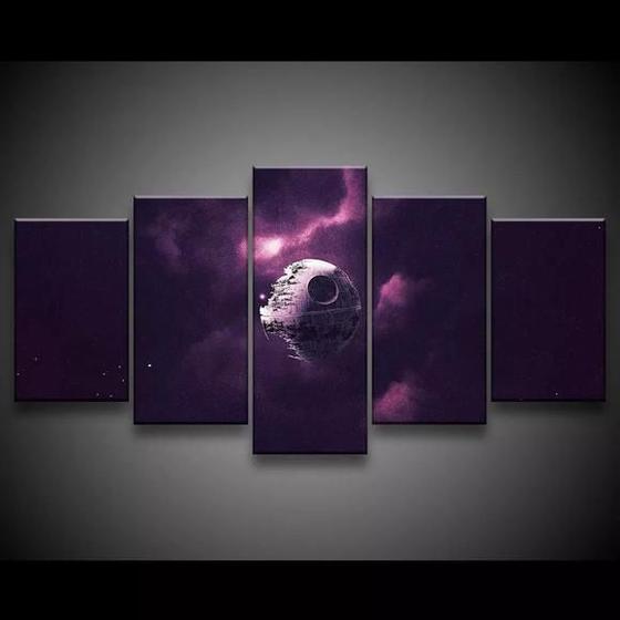 Imagem de Quadro Decorativo 129x63 Sala Quarto Star Wars Death Star 1